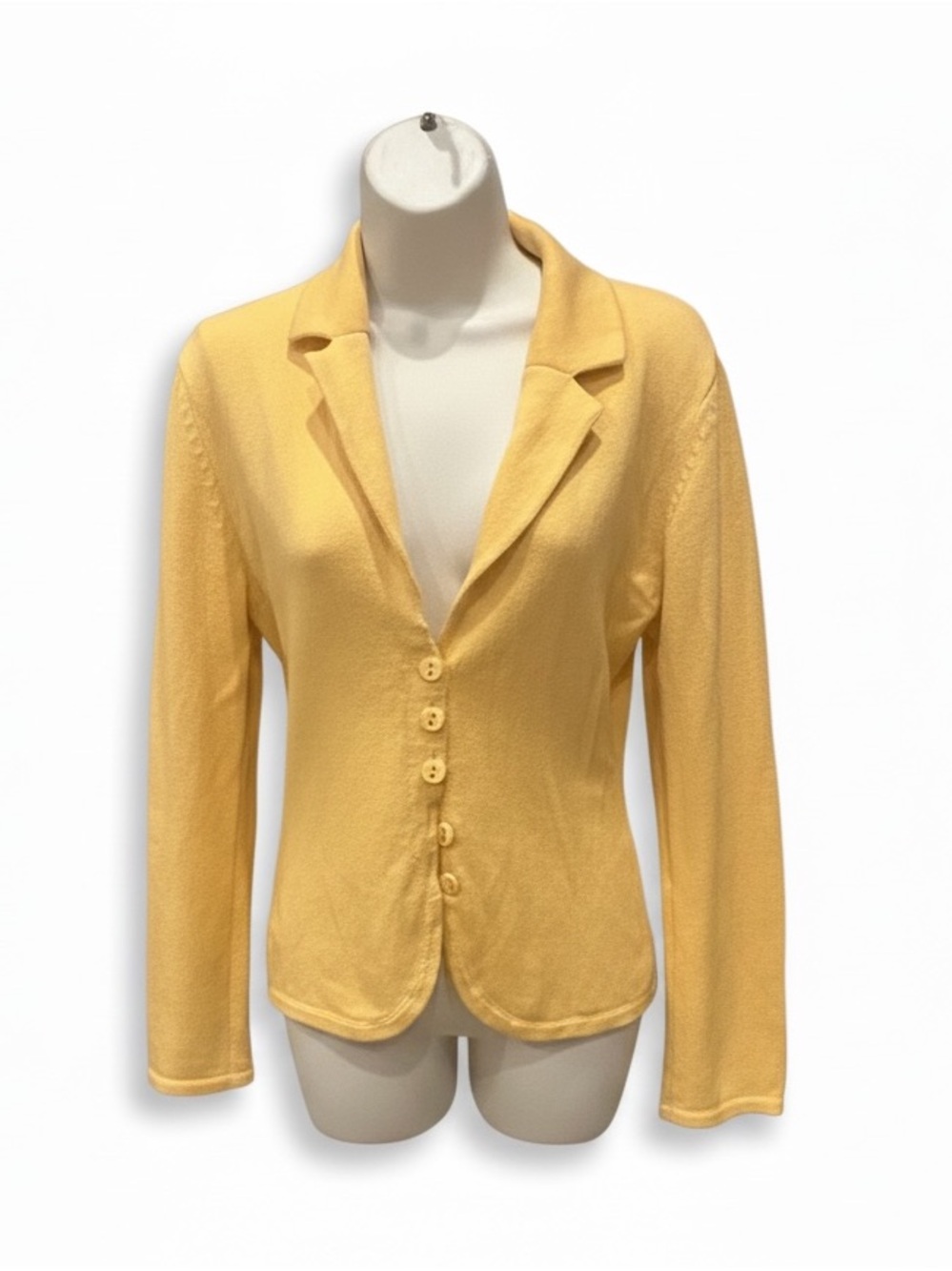 Coldwater Creek Women’s Yellow Button-Front Cardigan XS